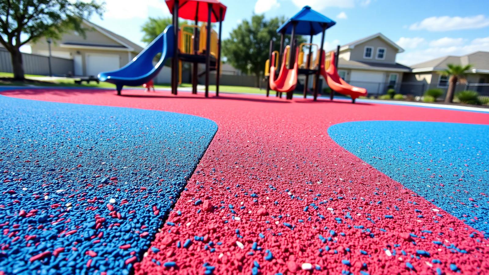 Rubber surfacing installation Lubbock TX