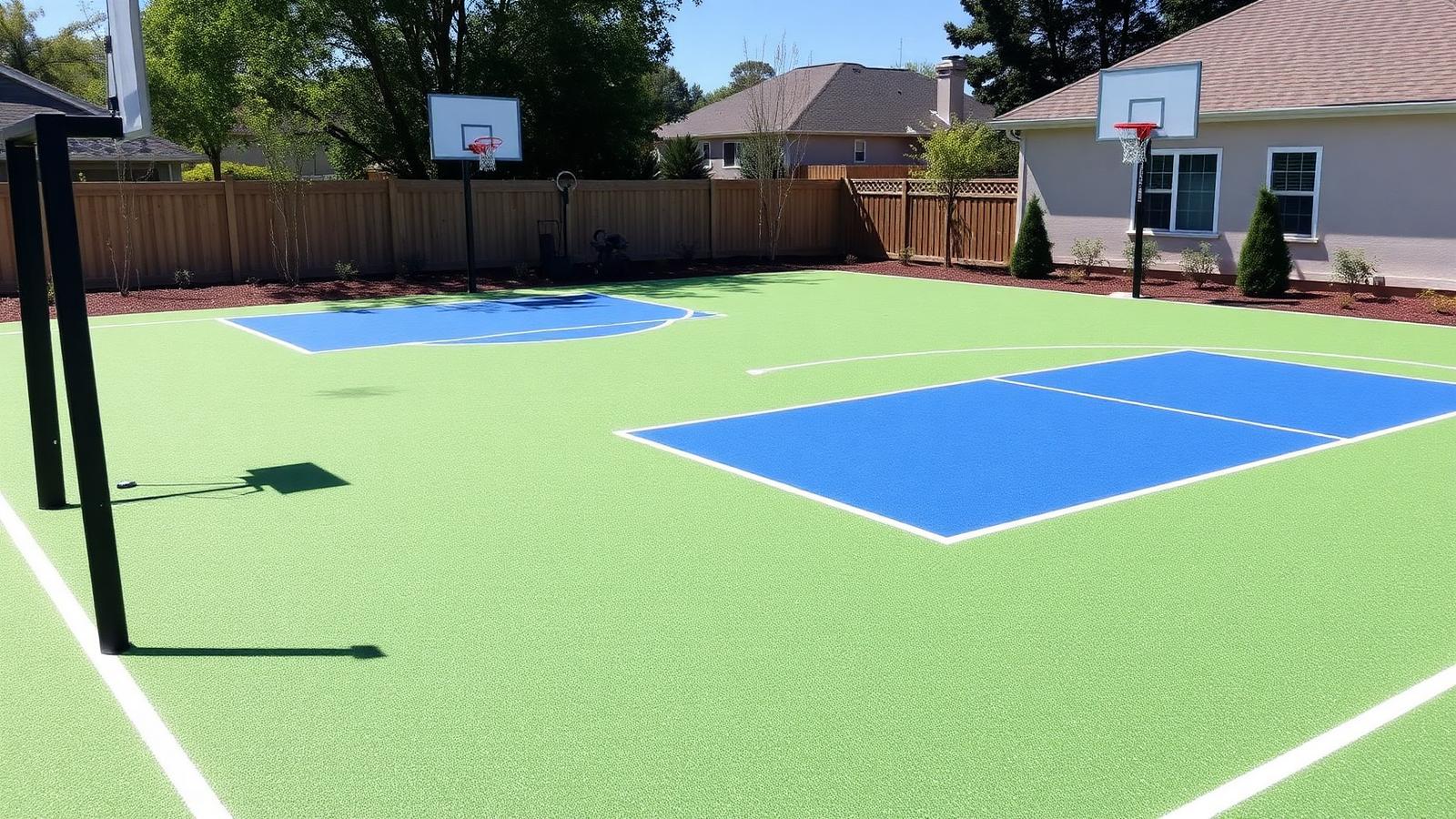Rubber sport court surfacing in Lubbock, Texas